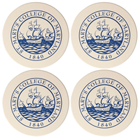 College Seal Round Coasters - 4 Pack